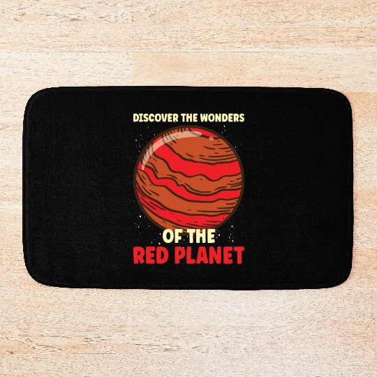 Mars Explore Astronaut Astronomy Solar System Bath Mats