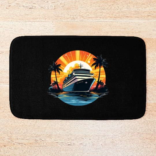 Cruise Ship, Family Vacation, cruise, travel Bath Mats