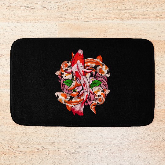 Nishikigoi Koi fish farm gift Koi carp Bath Mats