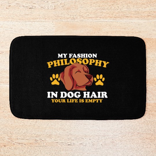 Philosophy Dog Hair Teacher Poetry Science Book Bath Mats