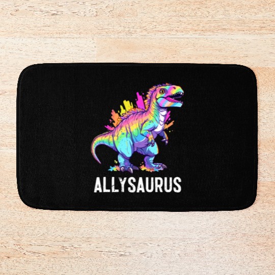 Allysaurus Dinosaur LGBT Community Dino Lover Pun Bath Mats