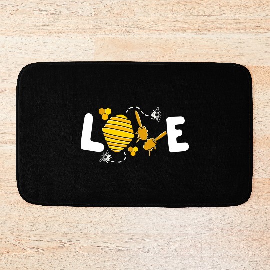 Save The Bees Bumblebee Love Bees Bath Mats