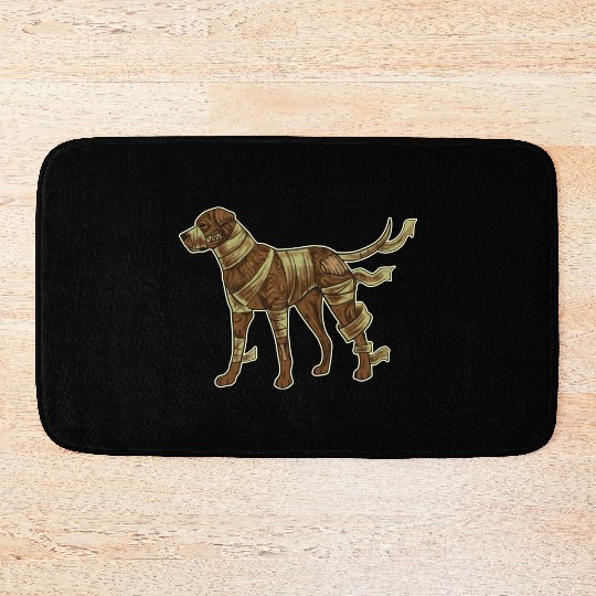 Funny Halloween Costume Mummy Boxer Dog Lover Bath Mats