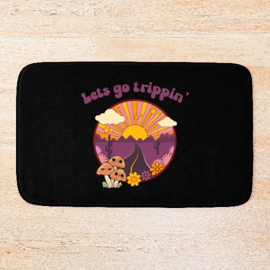 Road Trippin Cool Retro Vintage Road Trip Bath Mats