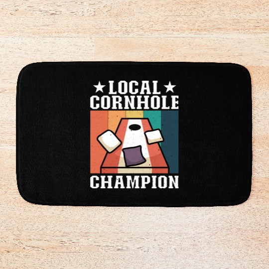 Local Cornhole Champion Bean Bag Lover Bath Mats