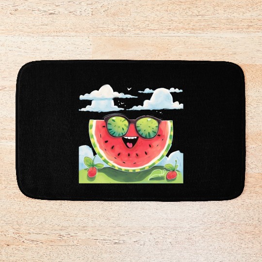 Cute Watermelon Party Summer Melon Fruit Bath Mats