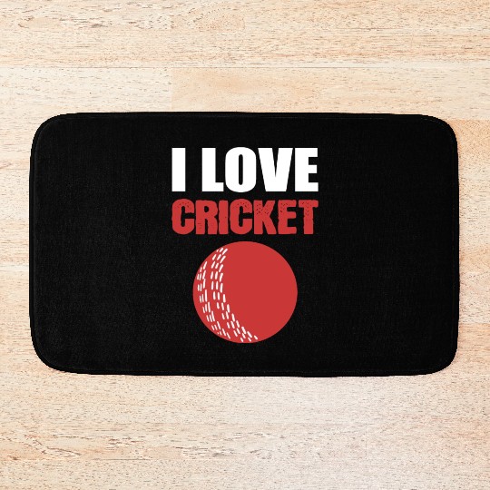 I Love Cricket Sport Coach Gift Bath Mats