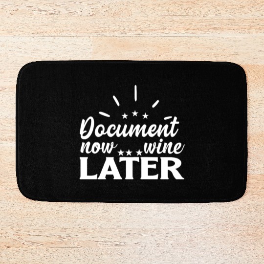 Document Now Wine Later Medical Coder Bath Mats