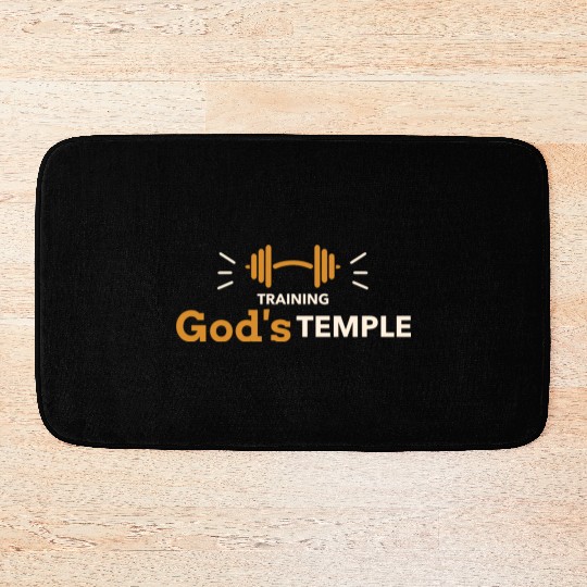 Training God's temple Bath Mats