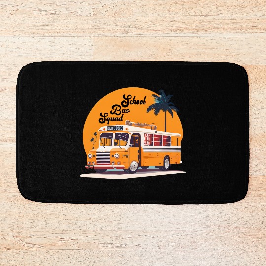 The Nature School bus Bath Mats design
