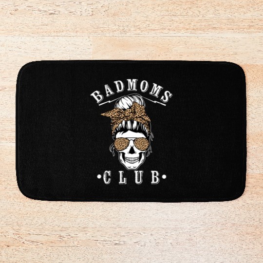 Messy Hair Bun Bandana ull Leopard Print Bad Moms Bath Mats