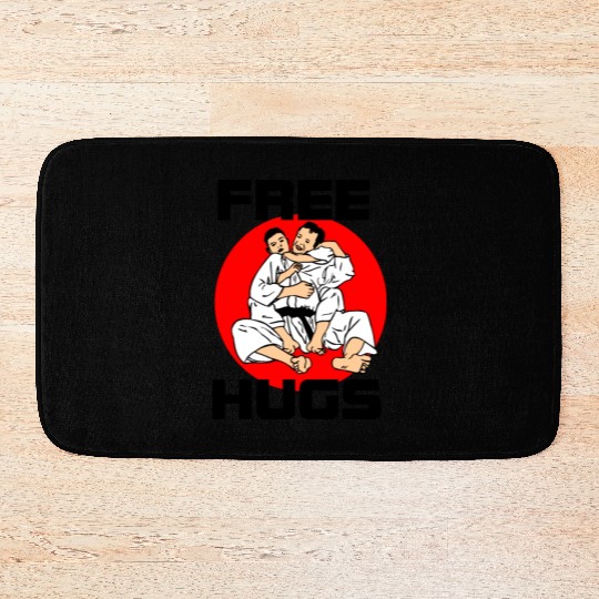 Free hug with text 'Free' Hugs Bath Mats