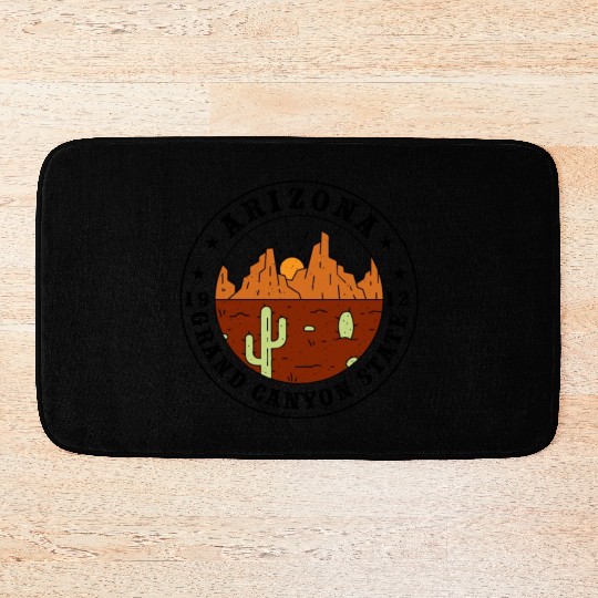 Arizonna Grand canyon state 1912 sunset land Bath Mats