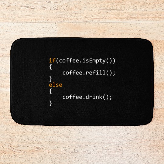 Programmer Coffee For Coders Bath Mats