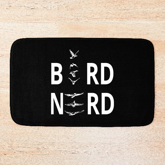 Bird Nerd For Birders Bath Mats
