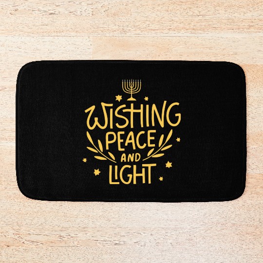 Wishing Peace And Light This Hanukkah Bath Mats