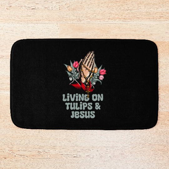 Tulip Gardening Jesus Bath Mats