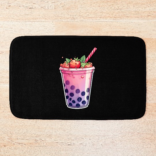 Boba Tea Design - Bubble Tea Bath Mats