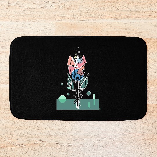 Retro Tulip Flower Bath Mats