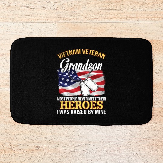 Vietnam Veteran Grandson People Never Meet Heroes Bath Mats