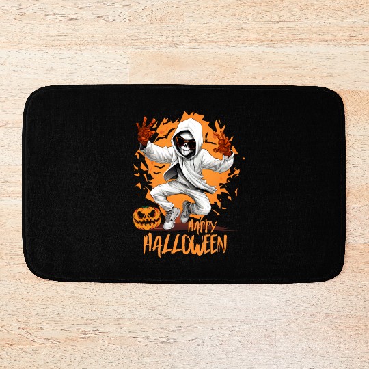 Halloween Skeleton Dabbing Hip Hop Bath Mats