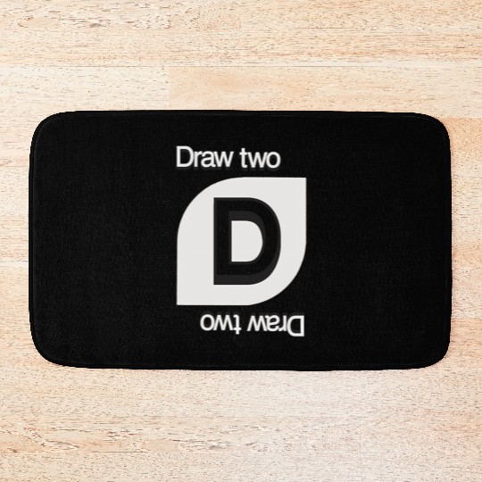 Uno Draw Two Card Bath Mats