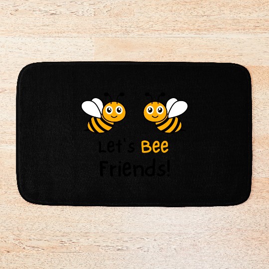 Bee Lovers Honey Bee Bath Mats, Let's Bee Friends