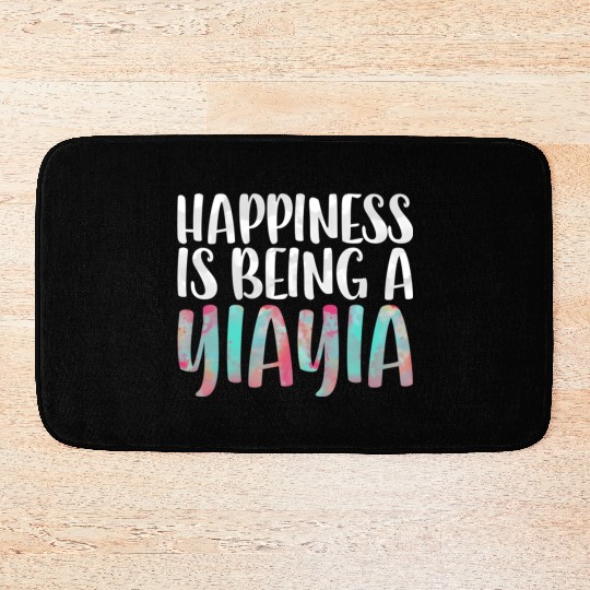 Happiness Is Being A Yiayia Mother'S Day Bath Mats