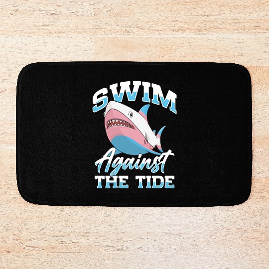 Shark Lover Transgender Pride Flag Trans LGBT Bath Mats