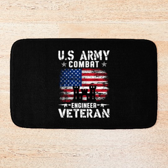 US Army Combat Engineer Veteran Bath Mats