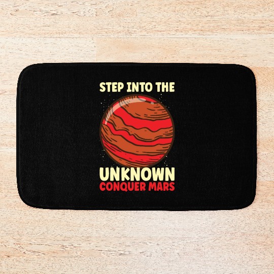 Mars Explore Astronaut Astronomy Solar System Bath Mats