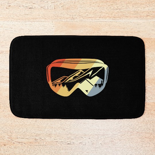 Vintage Snowboarding Bath Mats