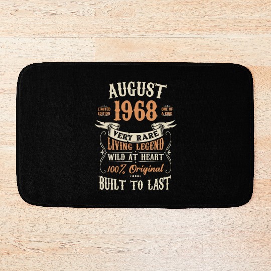 August 1968 Birthday Surprise Bath Mats