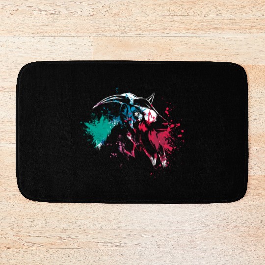 Colerfull Splash Art Farm animals Goat head Bath Mats