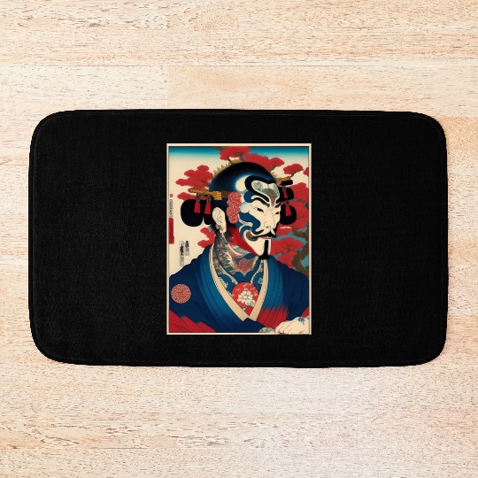 Yakuza Warriors of the Edo Night Bath Mats
