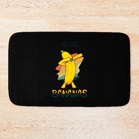 Vintage Funny Banana Meme Let Us Go Banana Bath Mats