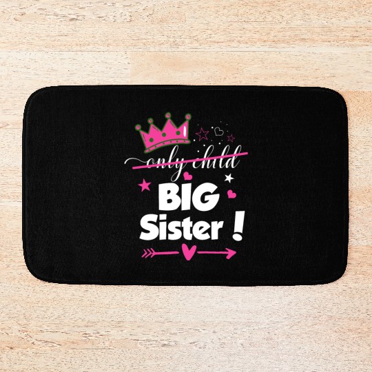 Only Child to Big Sister 2023 Sibling New Baby Bath Mats