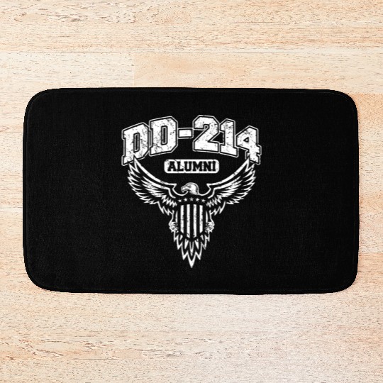 Dd 214 Alumni Military Veteran With Usa Eagle Bath Mats