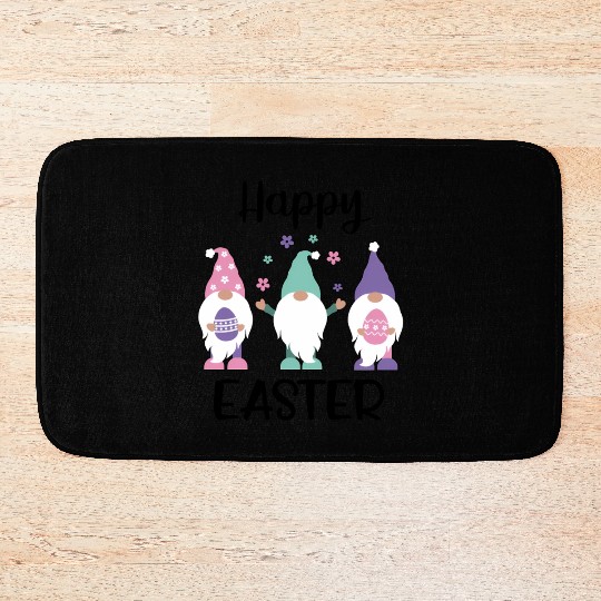 Happy Easter 2020 Gnome Egg Hunt Bath Mats