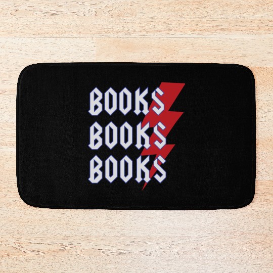 Reading Teacher Cool Books Thunderbolt Men Women Bath Mats