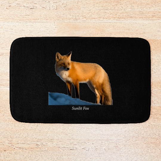 Sunlit Fox Wildlife Nature Bath Mats