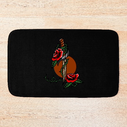 Twilight Dagger Flower Bath Mats
