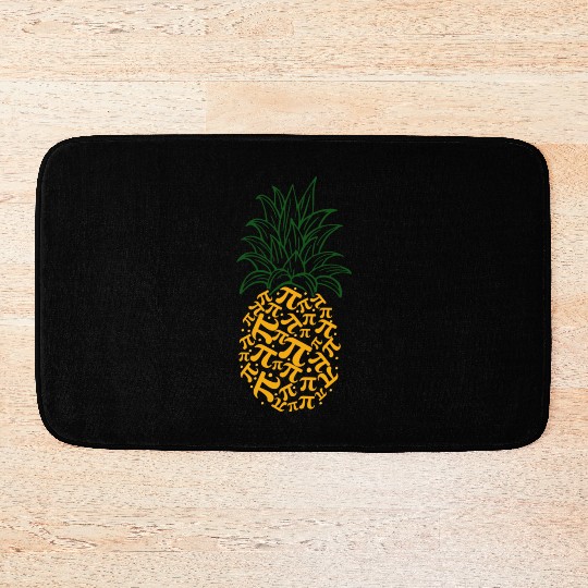 Pi Day Pineapple Math Teacher 3 14 Symbol Pi Geek Bath Mats