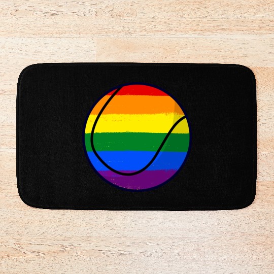 Love Is Love Pride Rainbow Tennis Bath Mats