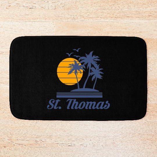 Saint St Thomas Caribbean Island Beach Bath Mats