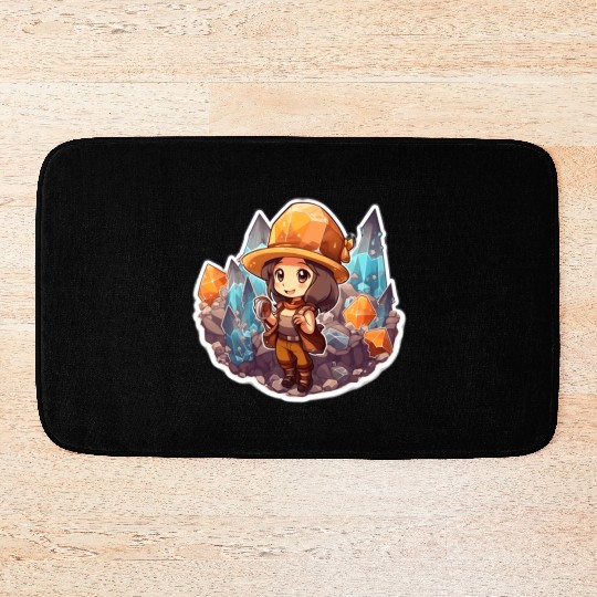 Crystal Miner Co Vintage Cartoonish Bath Mats