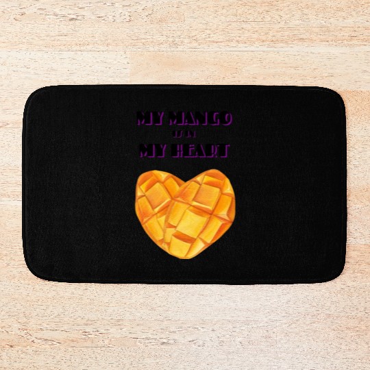 My Mango is in my Heart Bath Mats