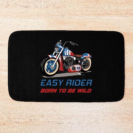 Easy Rider Motorcycle Chopper Stars and Stripes Bath Mats