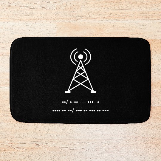 Amateur Ham Radio Morse Code Bath Mats