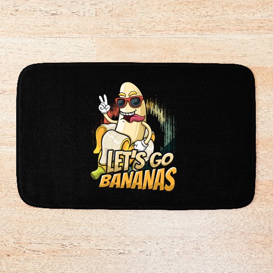 Happy Crazy Banana Meme Let Us Go Banana Bath Mats